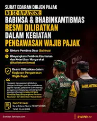 Awasi Kepatuhan dan Penunggak Pajak, DJP Gandeng Babinsa TNI dan Bhabinkamtibmas Polri