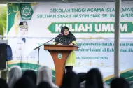 Bakar Semangat Mahasiswa STAI Siak, Bupati Afni Dorong Sinergi Kampus-Pemerintah Cetak SDM Islami