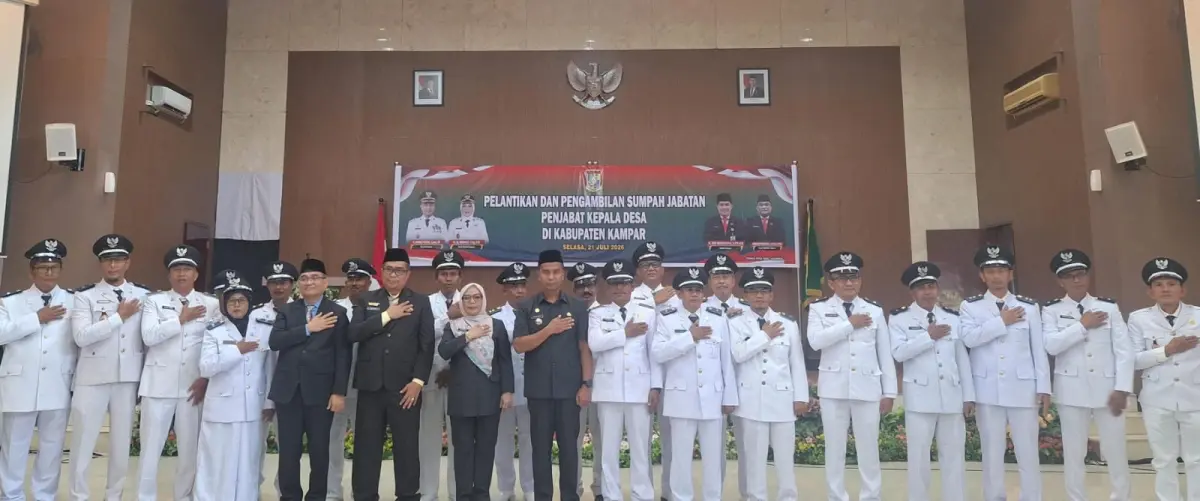 Bupati Ahmad Yuzar Lantik 22 Pj Kepala Desa, Minta Layani Masyarakat dengan Integritas