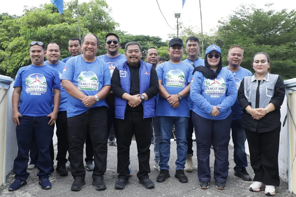 Bupati dan Wabup Asahan Ikuti Gerakan Indonesia ASRI Langit Biru Demokrat di Taman Hutan Kota