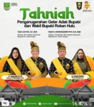 Bupati dan Wabup Rohul Emban Amanah Agung Jaga Budaya Negeri Seribu Suluk