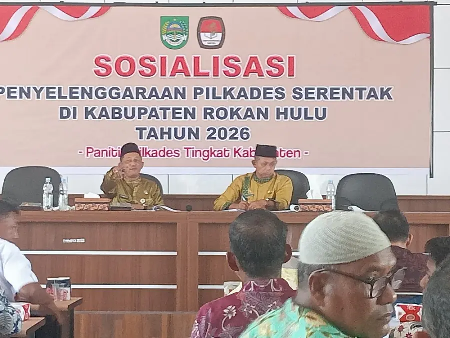 DPMPD Rohul Sosialisasi Pilkades Serentak 54 Desa, Tekankan Anti Money Politic