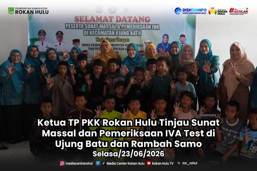 Gandeng Baznas dan Diskes, TP PKK Rokan Hulu Gencarkan Pemeriksaan IVA Test Gratis