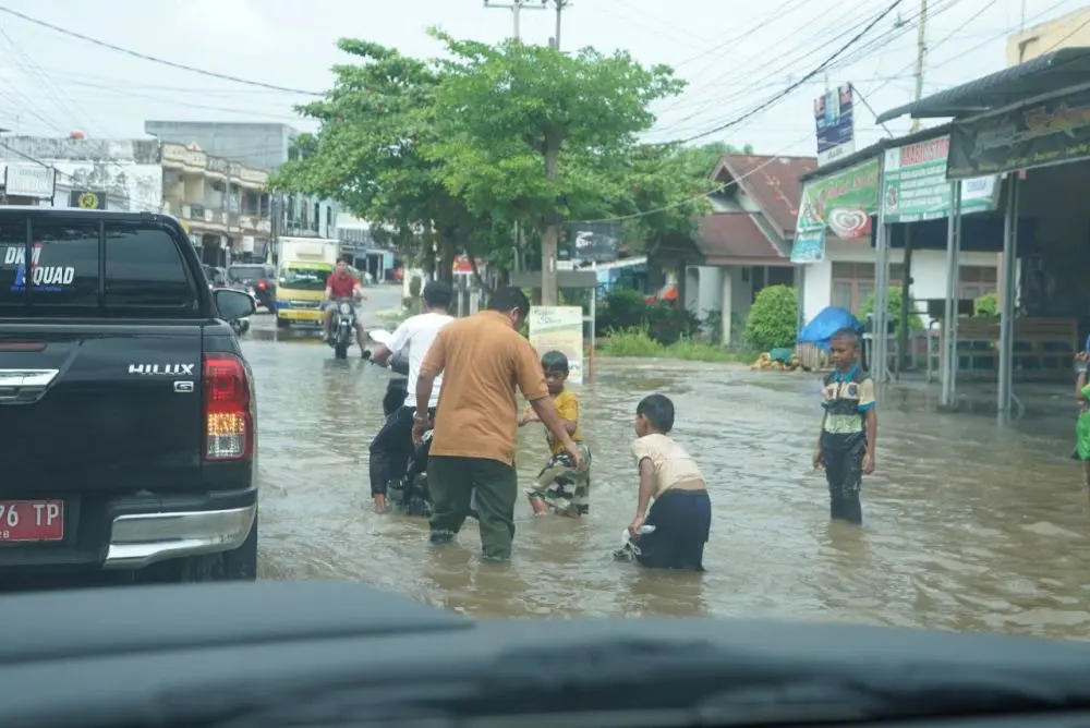 Gara-gara "Kelvin" Hujan Lebat Merata Hampir di Seluruh Riau