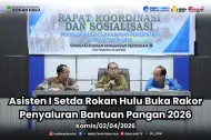 Gelar Rakor Bantuan Pangan, Pemkab Rohul Pastikan Distribusi 1.023 Ton Beras Tepat Sasaran