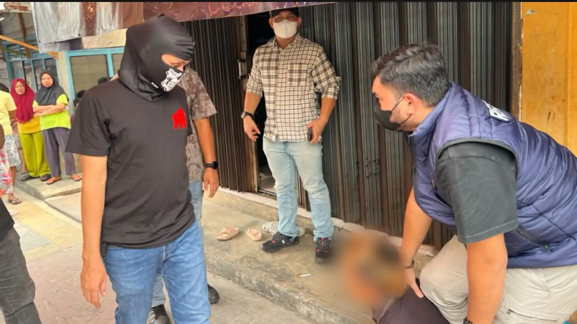 Gerebek "Kampung Narkoba" Jalan Pangeran Hidayat, Tim Gabungan Tangkap 6 Orang