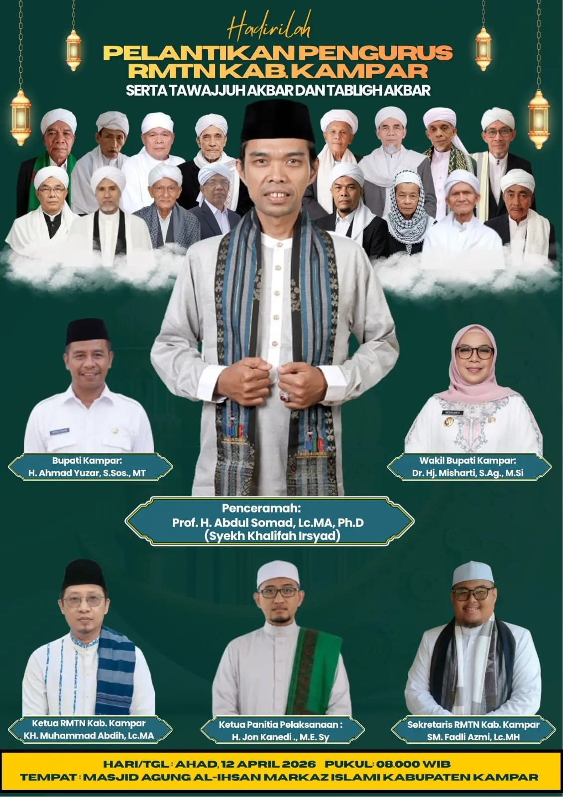 Hadirkan UAS, 1.500 Jemaah Thariqat Bakal Padati Tabligh Akbar di Markaz Islami Kampar