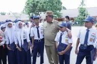 Hari Pertama Sekolah, Bupati, Wabup dan Sekda Asahan Jadi Pembina Upacara di Tiga SMP