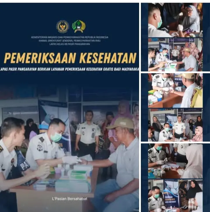 Implementasi Program Kementerian, Lapas Pasir Pengaraian Gelar Cek Kesehatan Gratis bagi Pengunjung