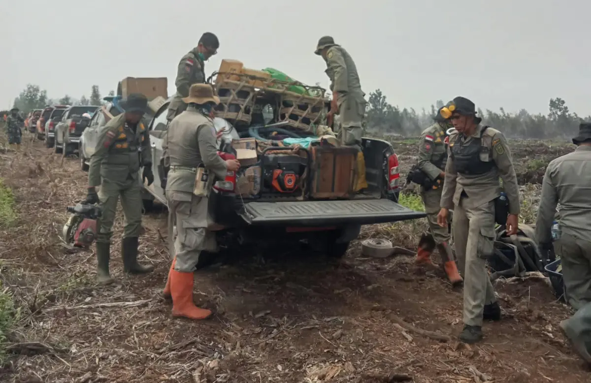 Karhutla Mulai Terkendali, 50 Personel Satpol PP Riau Kembali ke "Markas"