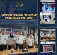 Lapas Pasir Pangaraian Ikuti Sosialisasi Persiapan Persidangan Pidana Secara Elektronik
