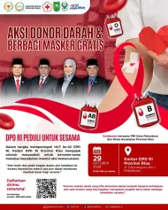 Meriahkan HUT ke-22 DPD RI, Kantor DPD RI Provinsi Riau Gelar Aksi Donor Darah