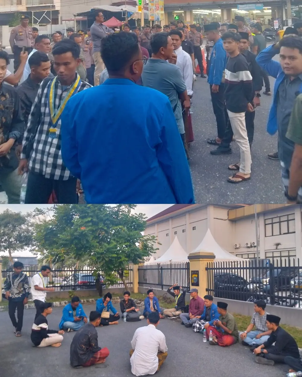 PC PMII Pekanbaru Gelar Yasinan di Depan Polda Riau, Desak Pengusutan Kasus Pengeroyokan Kader