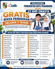 Pemko Pekanbaru Gratiskan Biaya di 23 SMP Swasta Ini
