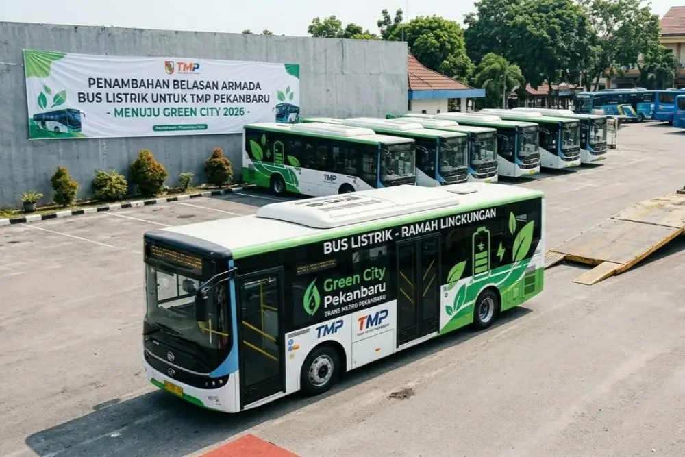 Pemko Pekanbaru Uji Coba Belasan Bus Listrik, Agung: Kita Perbaiki Sistem Transportasi Umum