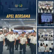 Perkuat Disiplin Jajaran, Lapas Pasir Pangaraian Ikuti Apel Bersama dan Tekankan Integritas