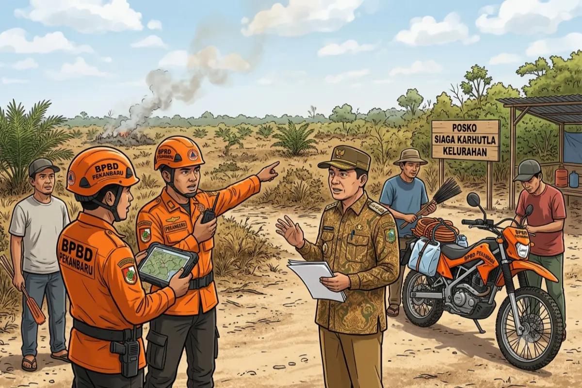 Plt Kalaksa BPBD Pekanbaru Minta Camat dan Lurah Aktifkan Posko Karhutla, Seluruh Unsur Harus Bergerak