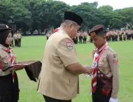 Pukul Gong di Alun-Alun Kisaran, Bupati Taufik Zainal Abidin Resmi Buka Jambore Pramuka Asahan 2026