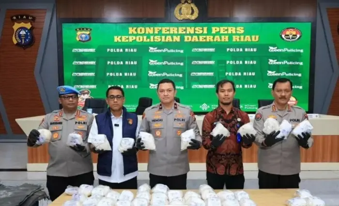Rekor Terbesar! Polda Riau Gagalkan Peredaran 23 Kg Heroin Jaringan Internasional Senilai Rp68 Miliar