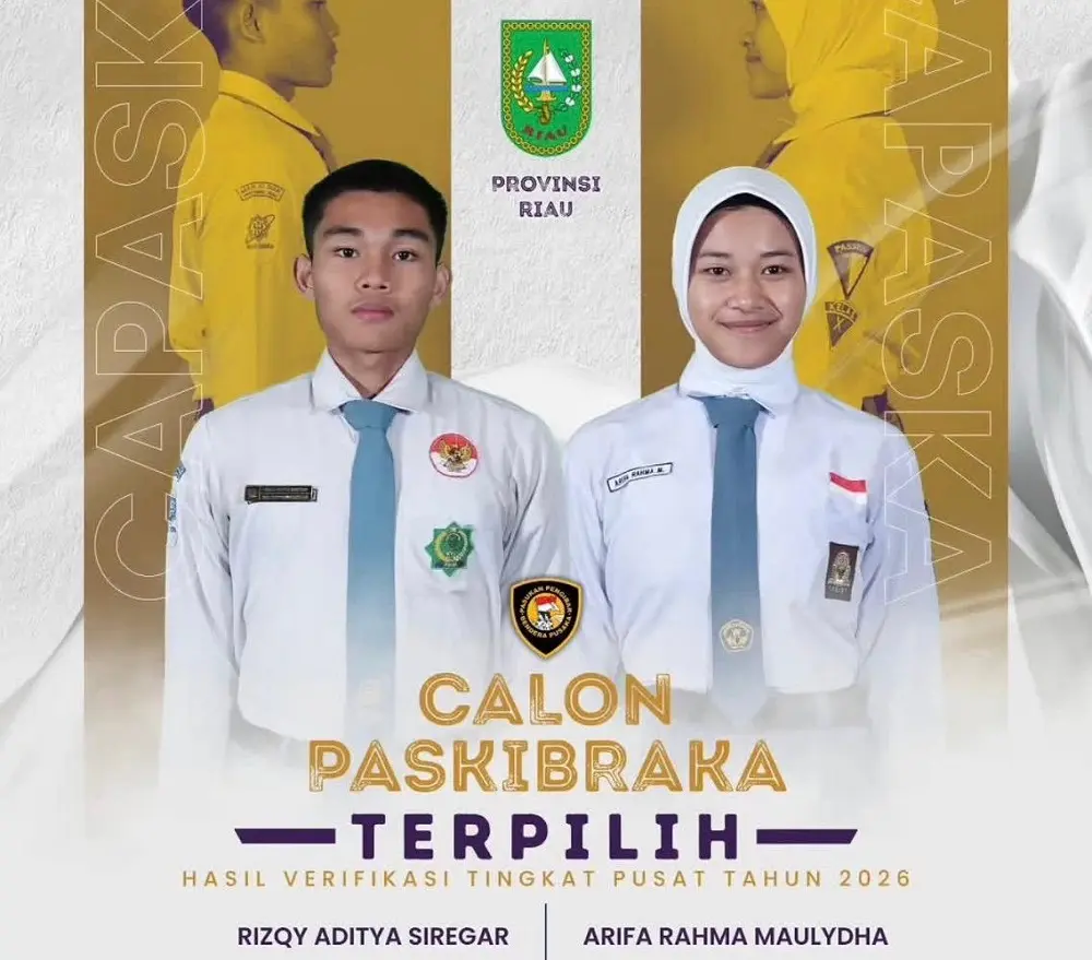 Rizqy Aditya dari Siak dan Arifa Rahma Inhil Wakili Riau di Paskibraka Nasional