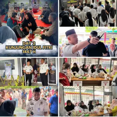 Tembus 1.752 Pengunjung, Kalapas Pasir Pengaraian Pimpin Langsung Layanan Kunjungan Idulfitri