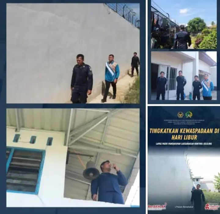 Tingkatkan Kewaspadaan di Hari Libur, Lapas Pasir lakukan  Kontrol Keliling