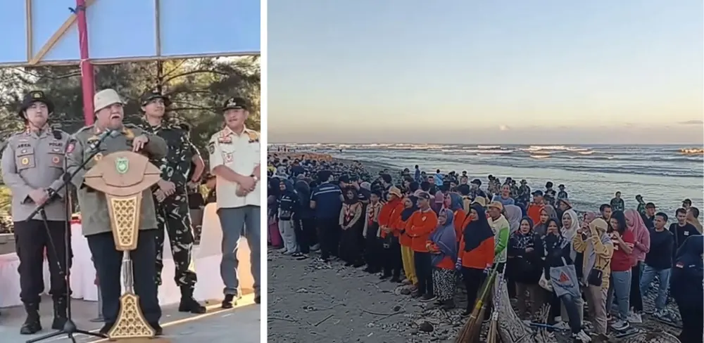 TNI-Polri dan Pemda Bengkulu Selatan Kick-Off Gerakan Radin Inten ASRI di Pantai Pasar Bawah