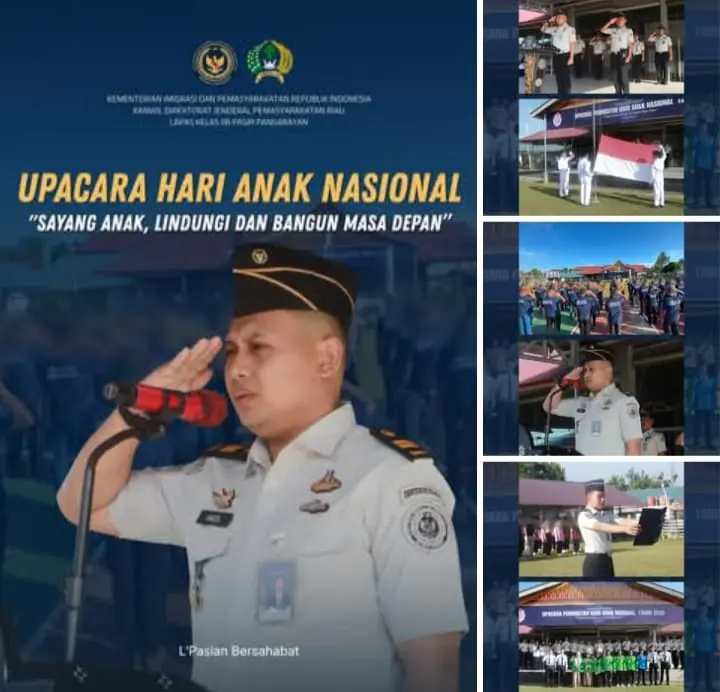 Usung Tema Sayangi dan Lindungi Anak, Lapas Pasir Pangaraian Gelar Upacara Peringatan HAN 2026
