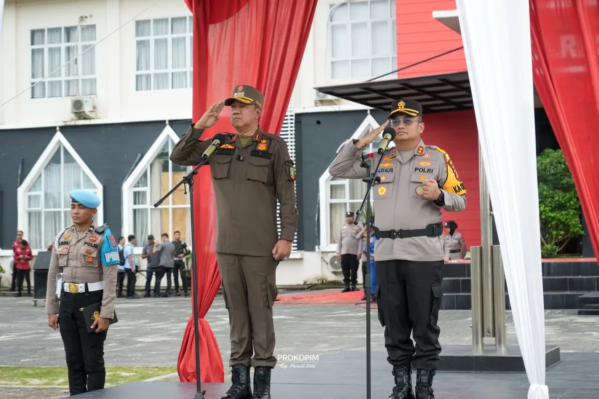 Wabup Muzamil Pimpin Apel Gelar Pasukan Operasi Ketupat Lancang Kuning 2026