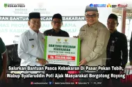 Wabup Syafaruddin Poti Salurkan Bantuan Kebakaran Pasar Pekan Tebih