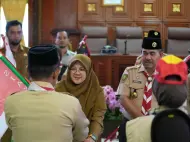 25 Tahun Lalu Jadi Peserta, Kini Bupati Afni Lepas 33 Pramuka Siak ke Jamnas