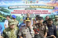 65 Tersangka Karhutla, Polda Riau Pasang 260 Papan Peringatan di Lokasi Bekas Karhutla