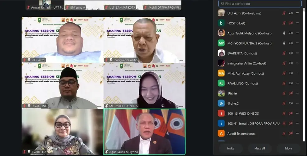 900 Peserta Ikuti Webinar Keinsinyuran BPSDM Riau, Profesionalisme ASN Teknik Jadi Perhatian