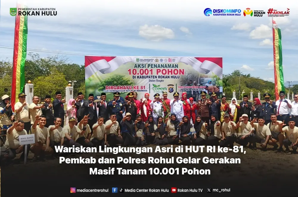 Aksi Green Policing Rohul Tanam 10.001 Pohon di 581 Titik