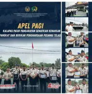 Apel Pagi, Kalapas Pasir Pangarayan Sematkan Kenaikan Pangkat dan Berikan Penghargaan Pegawai Teladan