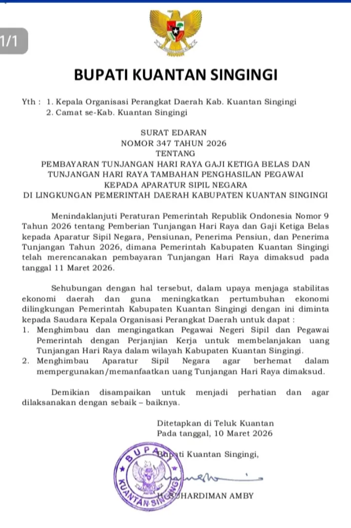 Astaga! KPK Ungkap Bupati Kuansing Nonaktif Sunat TPP ASN hingga 50 Persen