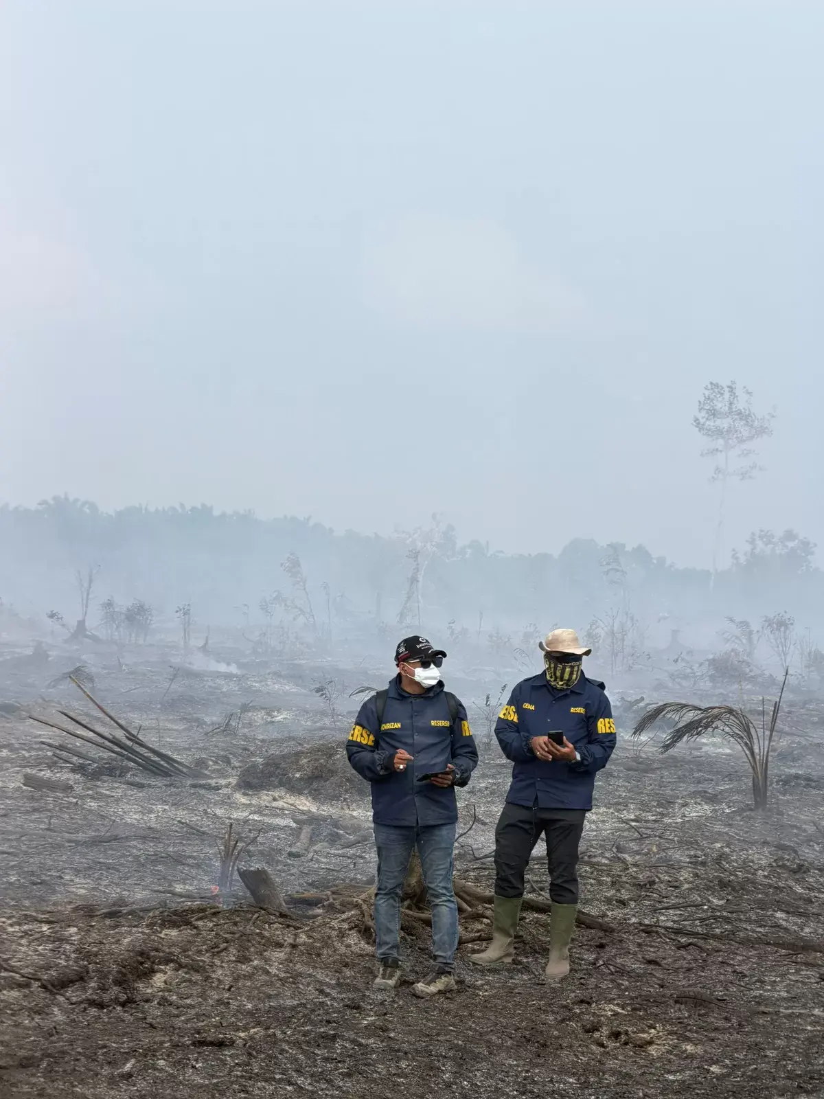 Bakar Lahan di Area HGU PT TKWL, 2 Warga Bengkalis Jadi Tersangka Karhutla