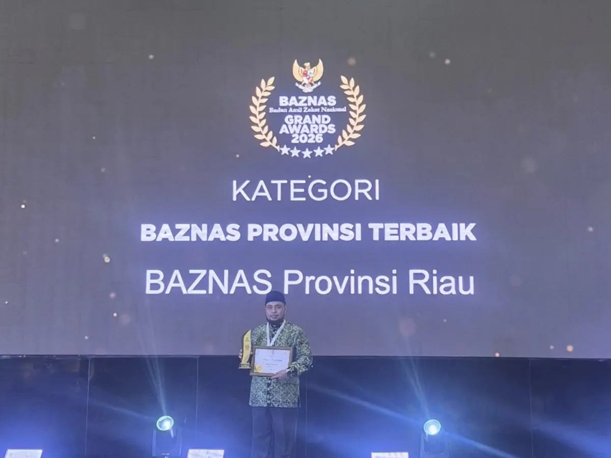 Baznas Riau Raih Penghargaan Baznas Provinsi Terbaik pada Baznas Awards 2026