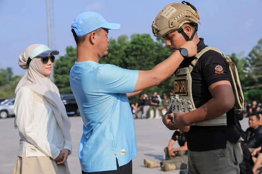 Berpakaian Tactical dan Humanis, Tim Sapa Motoris Satpol PP Pekanbaru Resmi Dilaunching