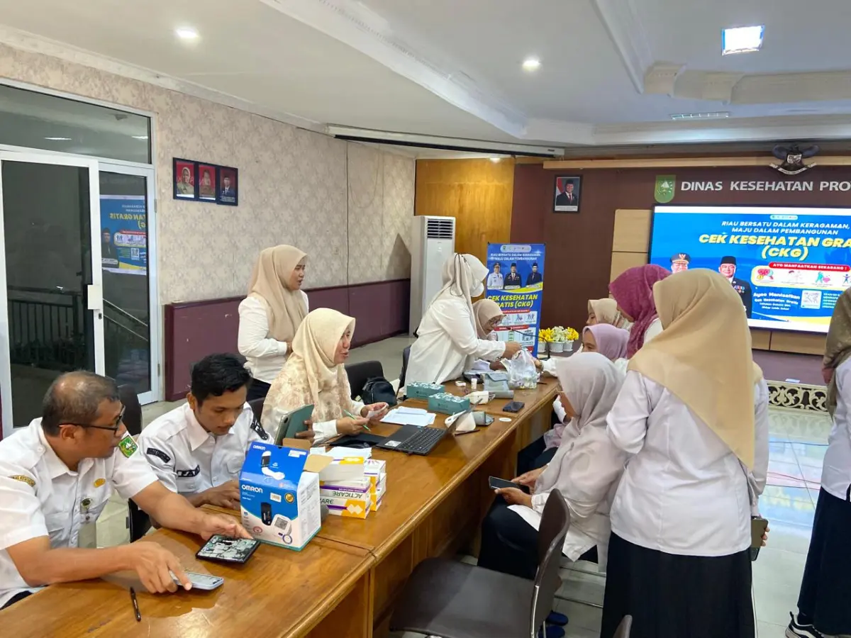 Bersempena HUT Riau ke-69, Sebanyak 29.821 PNS Pemprov Riau Ikuti Cek Kesehatan Gratis