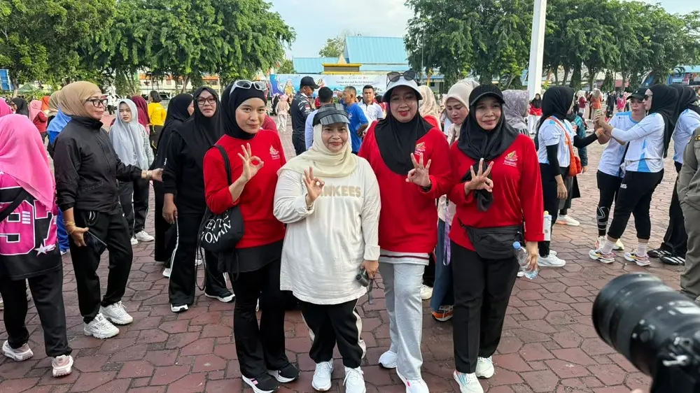 BRK Syariah Bengkalis Dukung Semangat Kebersamaan pada Senam Bersama Hari Jadi ke-514 Kabupaten Bengkalis