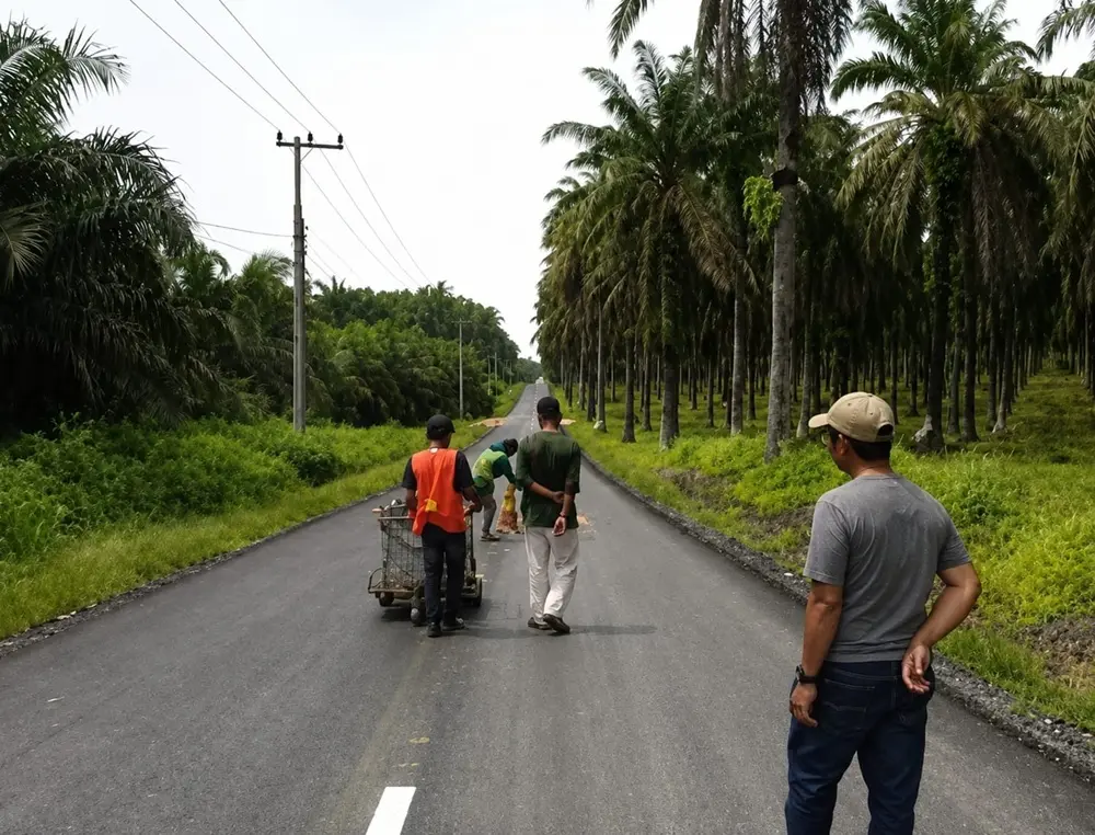 Bukan Uang! Pemkab Siak Minta Raksasa Swasta Pasok Material Perbaiki Jalan Rusak