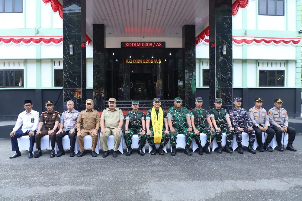 Bupati Asahan Bersama Forkopimda Sambut Pangdam I/BB di Makodim 0208 dan Resmikan Masjid Al-Ikhlas