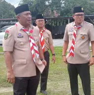 Bupati Rohul Anton Lepas 48 Anggota Kontingen Pramuka ke Jamnas XII Cibubur