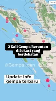 Dalam 2 Jam Wilayah Agam Sumbar Diguncang Gempa, Getaran hingga ke Padang