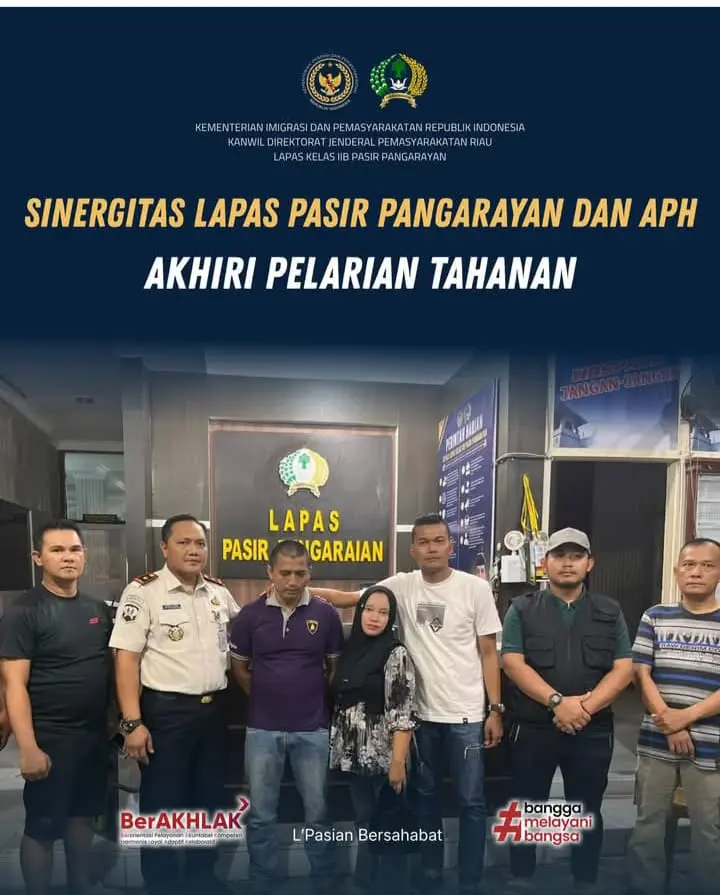 Dibujuk Sang Istri, Tahanan Kabur Lapas Pasir Pangarayan Akhirnya Menyerahkan Diri