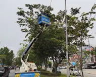 Dicuri OTK, Pemko Pekanbaru Perbaiki Lampu Jalan SM Amin: Mohon Jangan Dicuri Lagi!