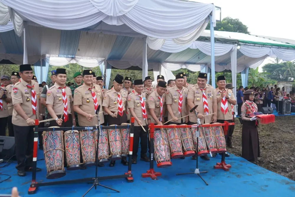 Diikuti 5.575 Peserta, Wabup Asahan Saksikan Pembukaan Jamda XI Pramuka Sumut oleh Wagub Surya