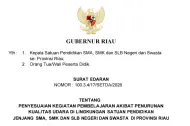 Ditandatangani Plt Gubri, Akhirnya Pemprov Riau Putuskan Belajar Jarak Jauh Bagi Siswa SMA/SMK dan SLB