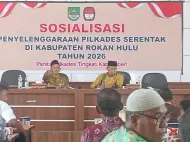 DPMPD Rohul Sosialisasi Pilkades Serentak 54 Desa, Tekankan Anti Money Politic